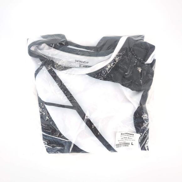 Swiminista x James Peter Henry Good Vibes Rashguard La Peer Black & White L NWT - Picture 14 of 15